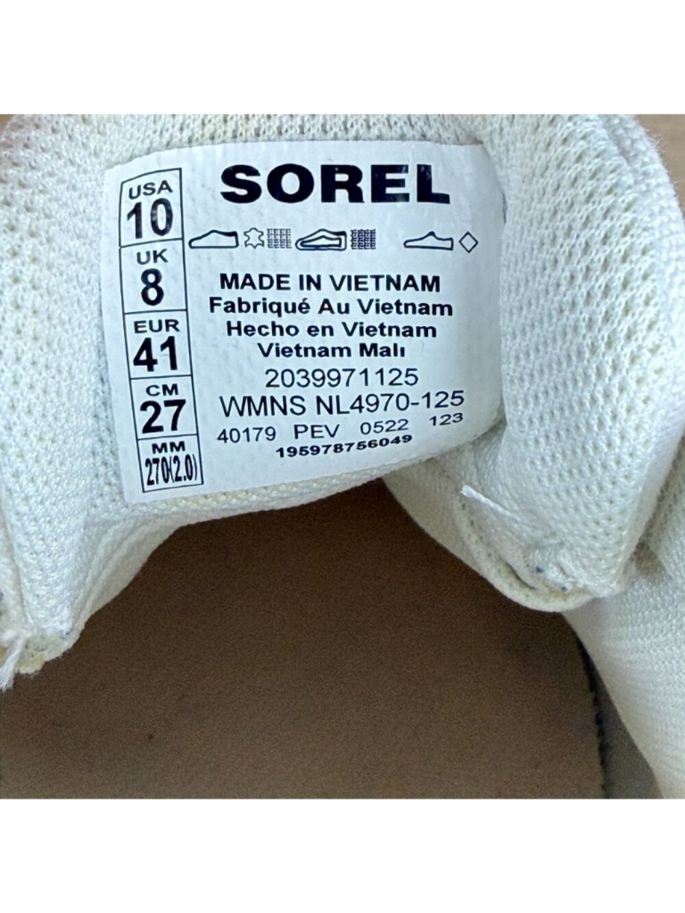 Sorel Out N About III Low Canvas Sneakers Womens 10 White Lace Up Shoes - Picture 8 of 10